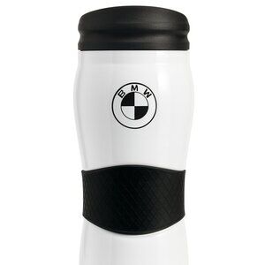 BMW 18oz Stainless Steel Travel Tumbler (White) NEW NIB- I030